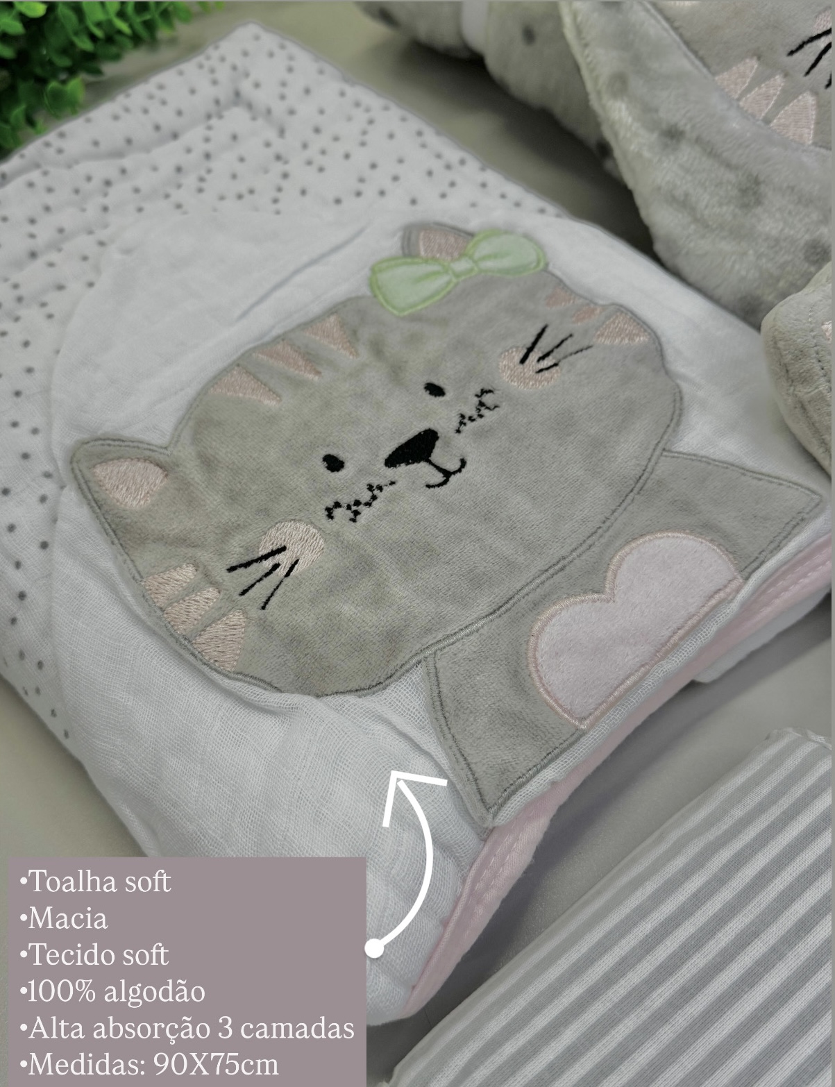 kit enxoval gatinha 5 peças - Imagem 5