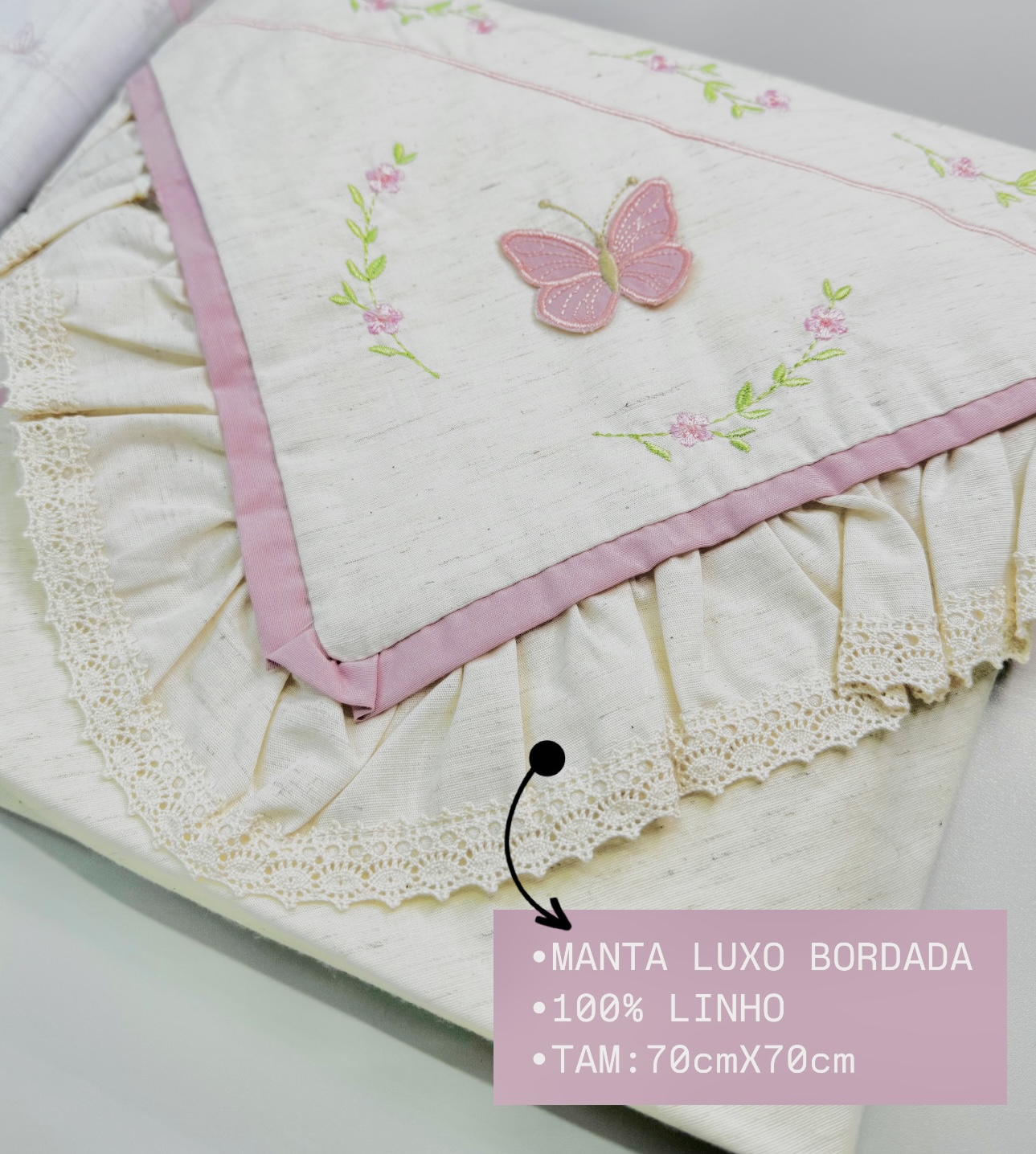 kit enxoval borboleta 7 peças - Imagem 10
