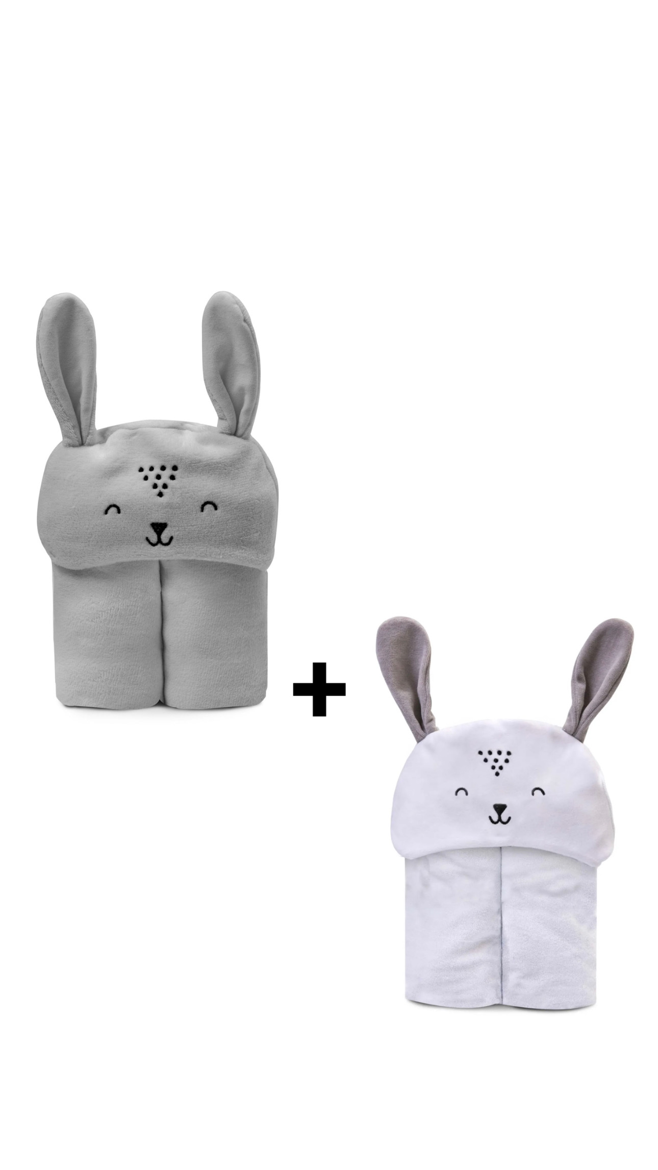 kit 2 peças cobertor+toalha l capuz de bichinhos - Imagem 4