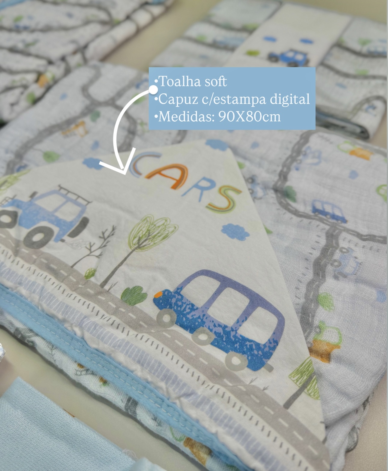 Kit enxoval Tema Carrinho 8 peças - Imagem 6