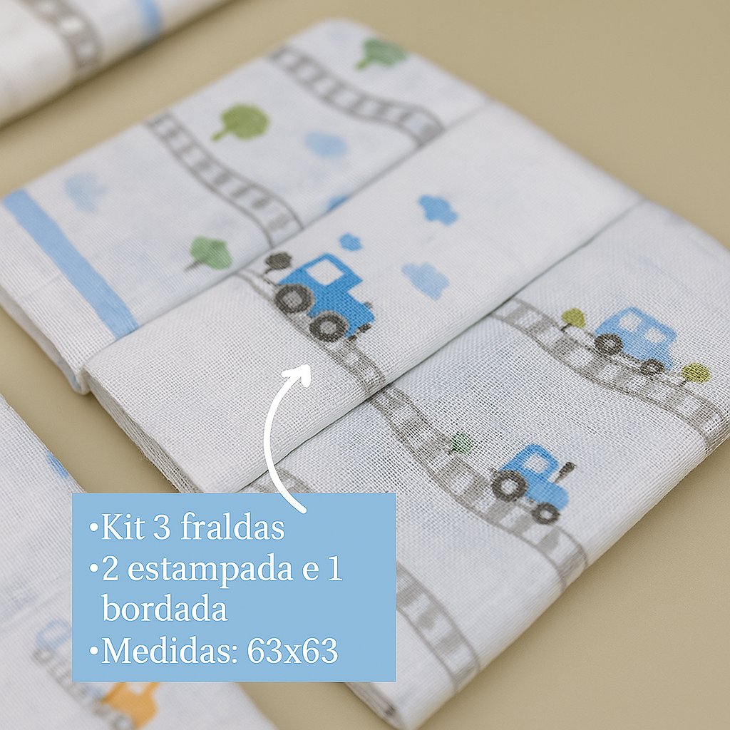 Kit enxoval Tema Carrinho 8 peças - Imagem 7