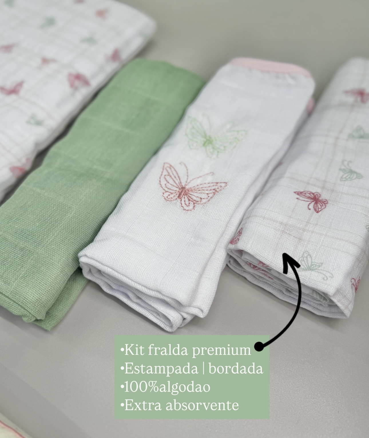 kit enxoval borboleta 7 peças - Imagem 6