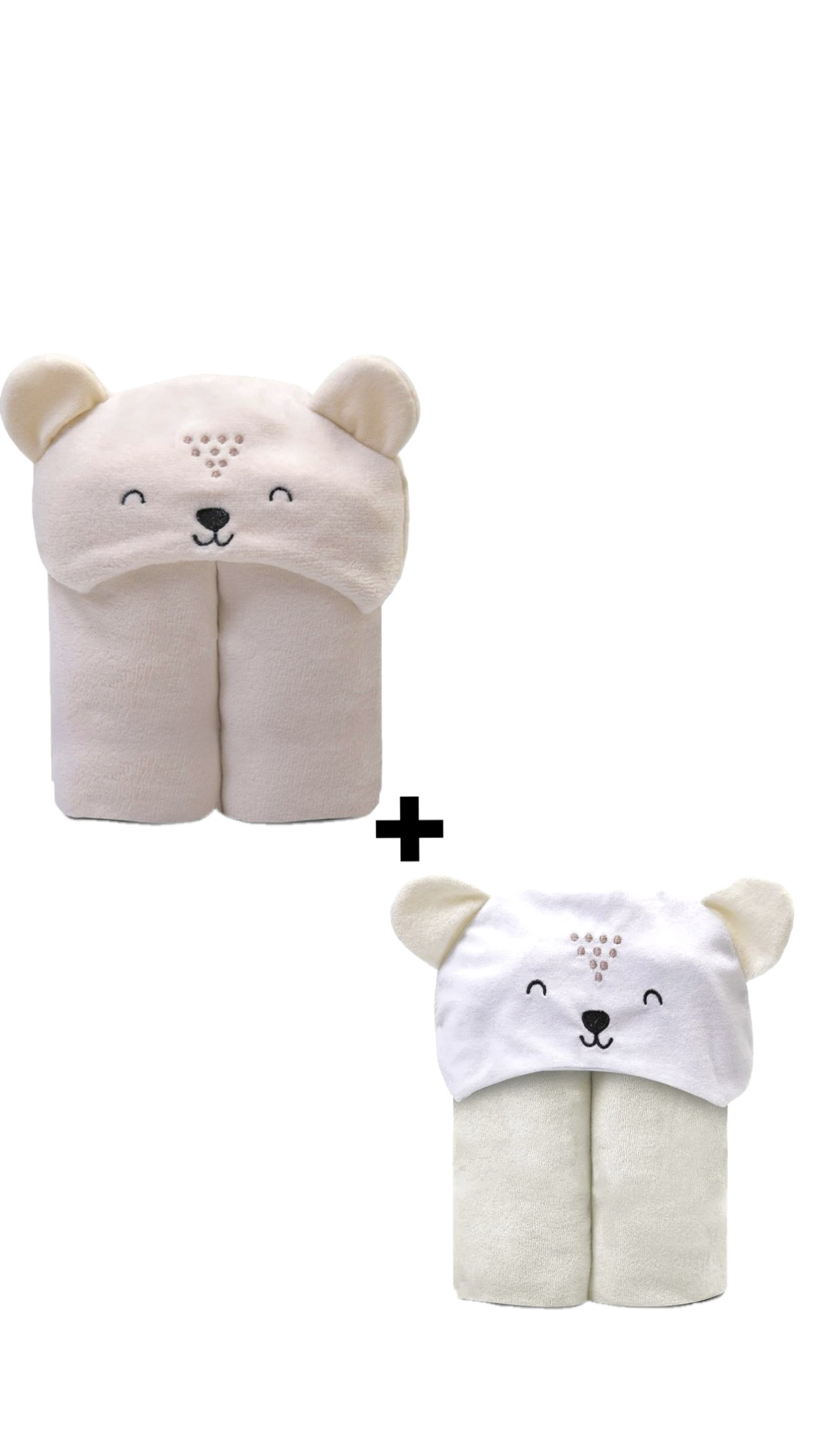 kit 2 peças cobertor+toalha l capuz de bichinhos - Imagem 5