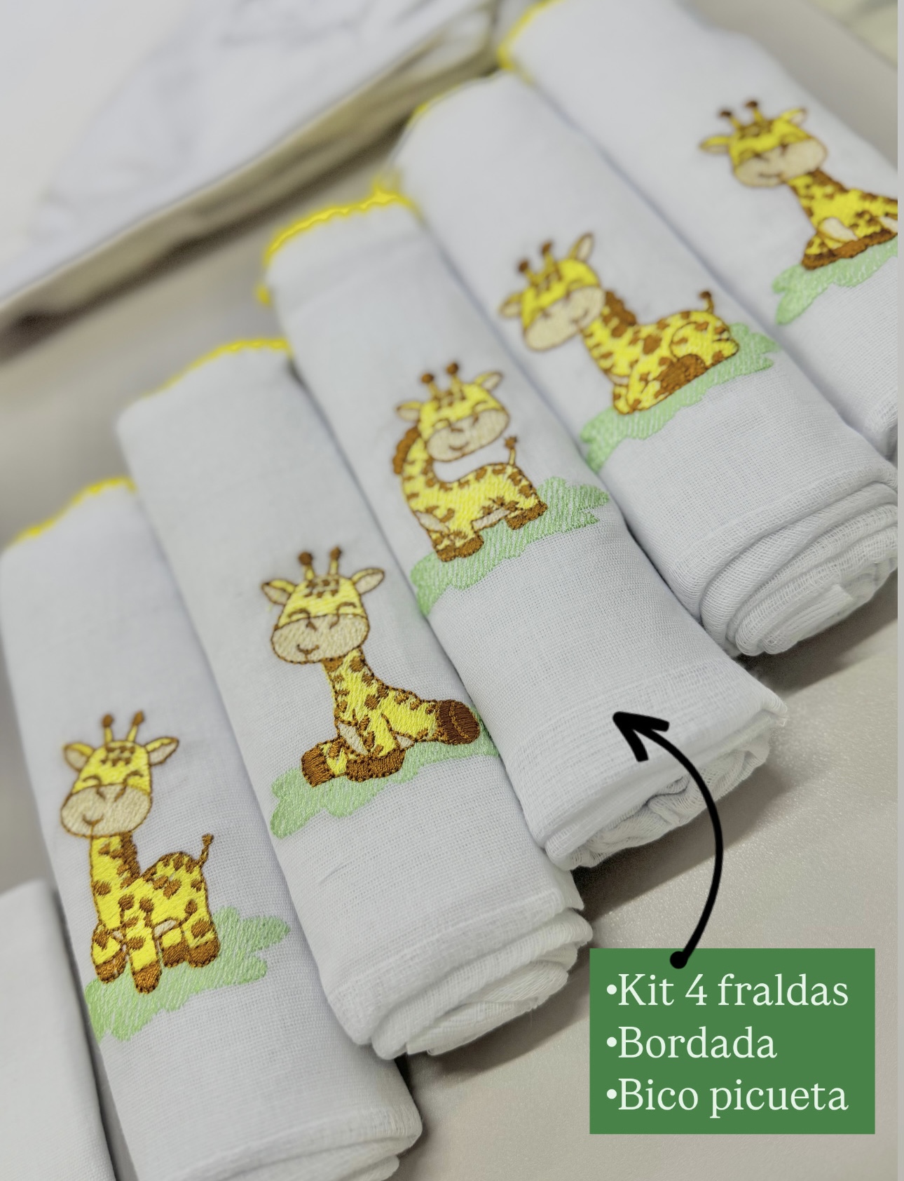Kit enxoval Safari Girafinha 10 peças - Imagem 3