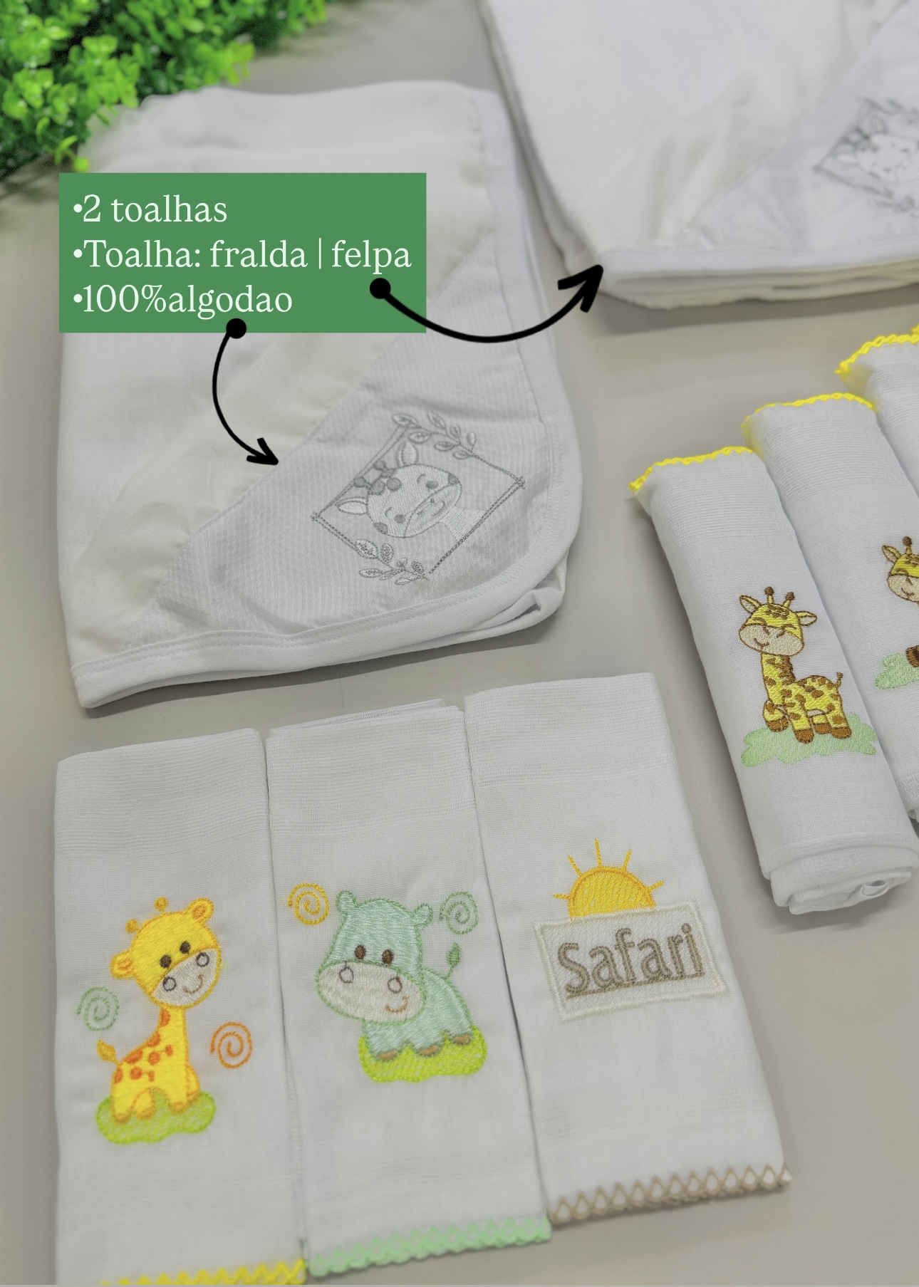 Kit enxoval Safari Girafinha 10 peças - Imagem 4