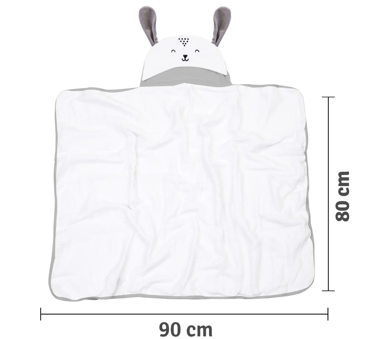 kit 2 peças cobertor+toalha l capuz de bichinhos - Imagem 14