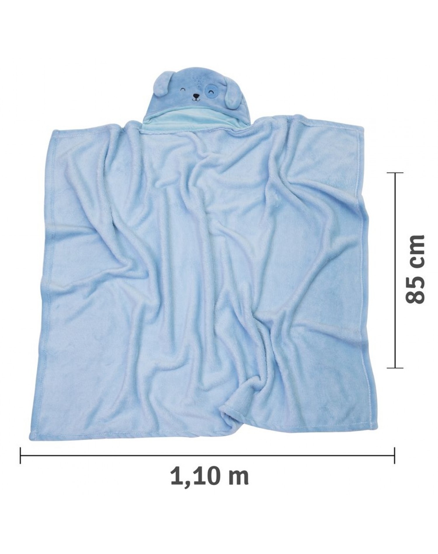 kit 2 peças cobertor+toalha l capuz de bichinhos - Imagem 17