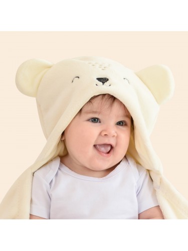 kit 2 peças cobertor+toalha l capuz de bichinhos - Imagem 10