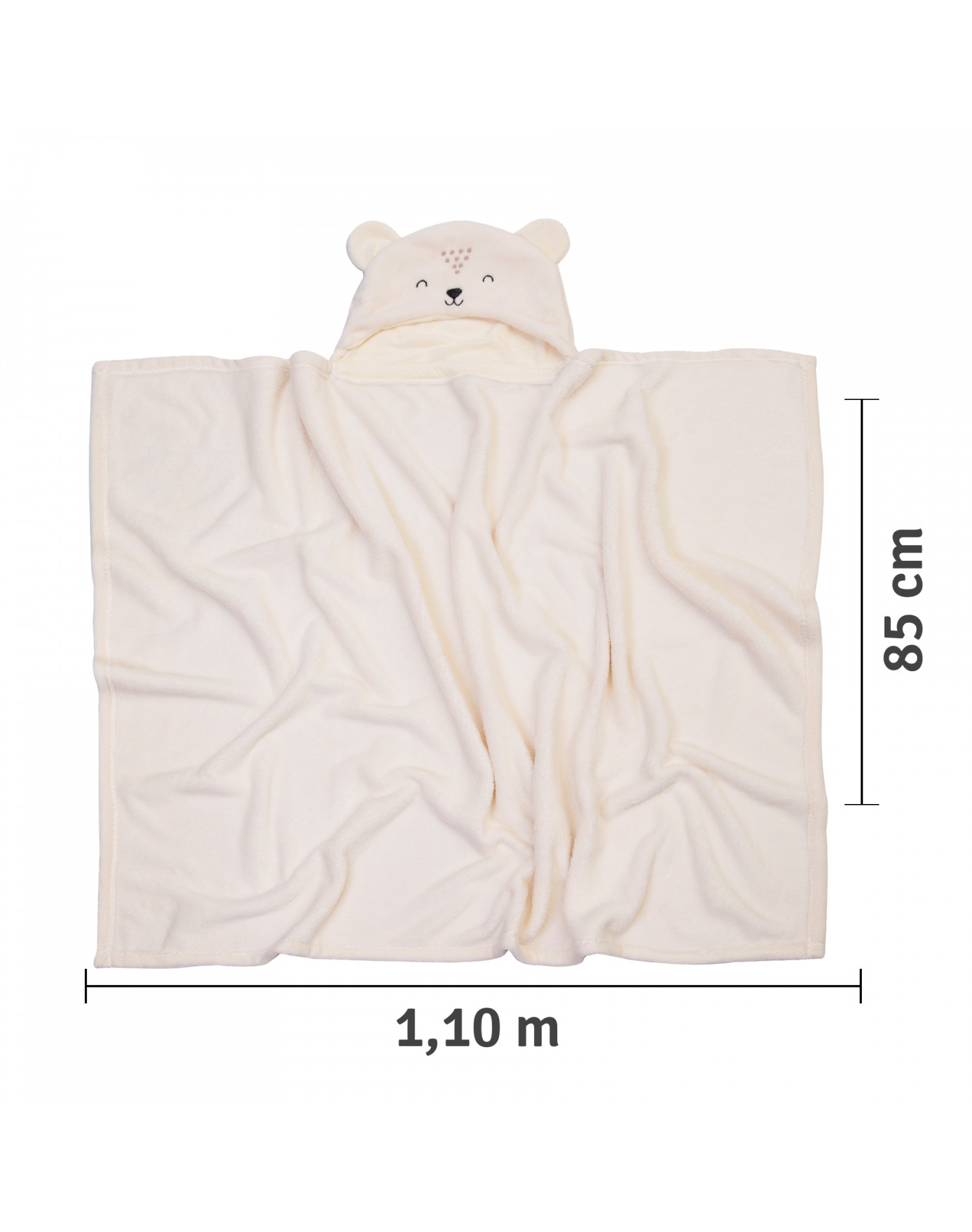 kit 2 peças cobertor+toalha l capuz de bichinhos - Imagem 16