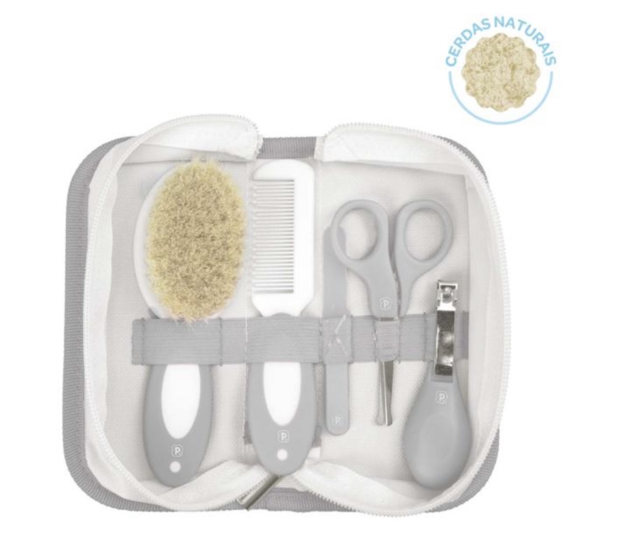 kit higiene 5 pçs+necessarie pimpolho cerdas naturais - Imagem 4