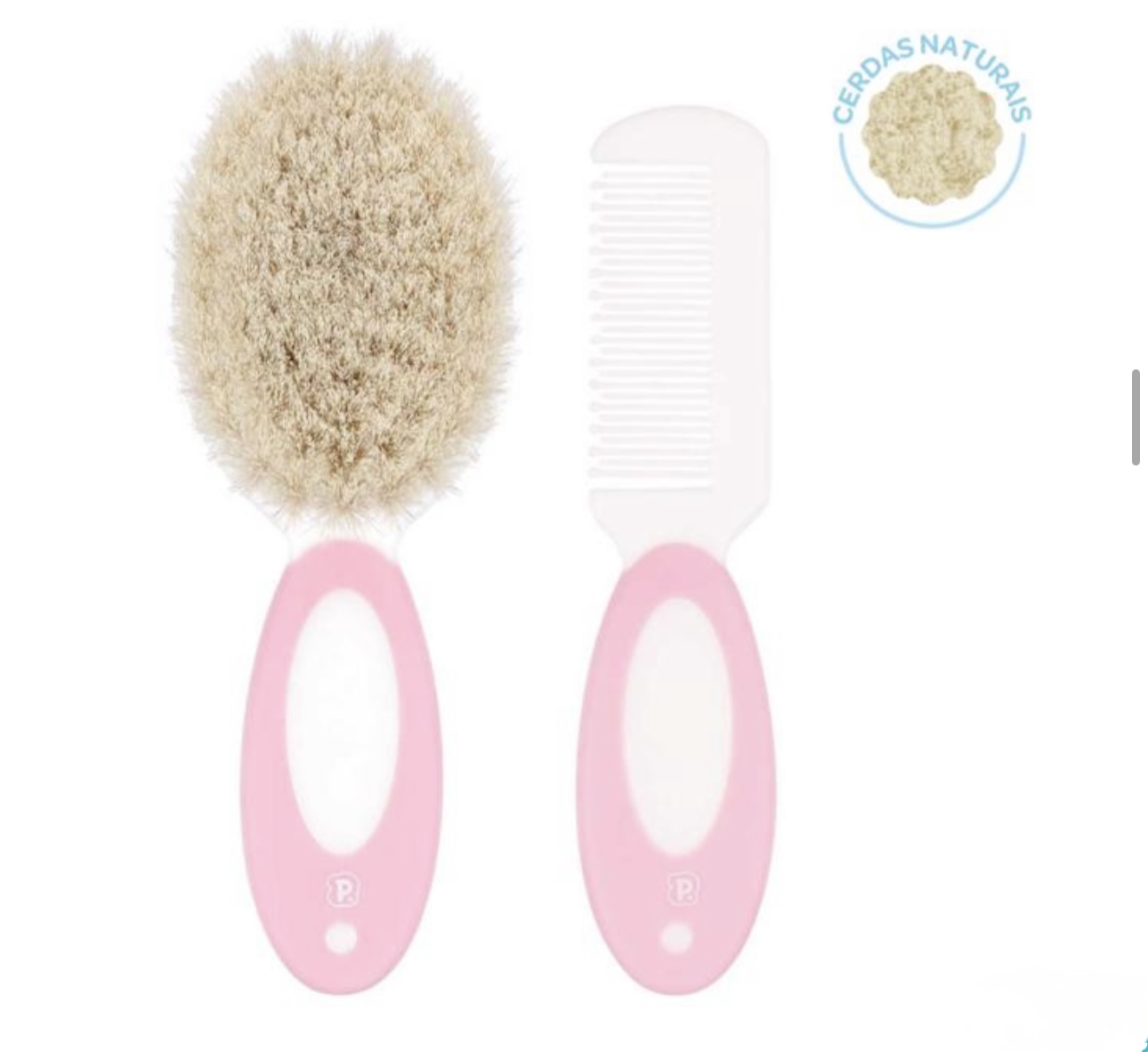 kit escova e pente cerdas naturais pimpolho - Imagem 7