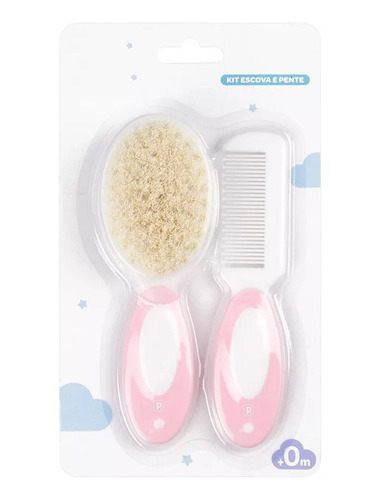 kit escova e pente cerdas naturais pimpolho - Imagem 5
