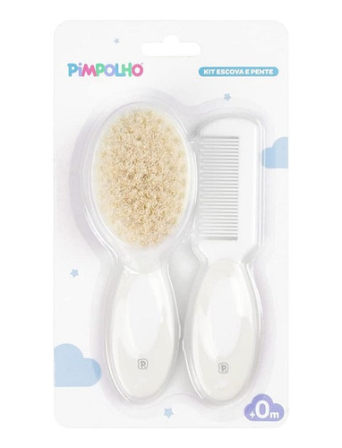 kit escova e pente cerdas naturais pimpolho - Imagem 4