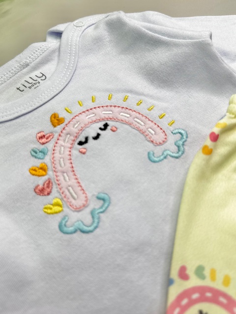 Conjunto Body + Calça Tilly Baby Arco Iris| TAM: RN - Imagem 2