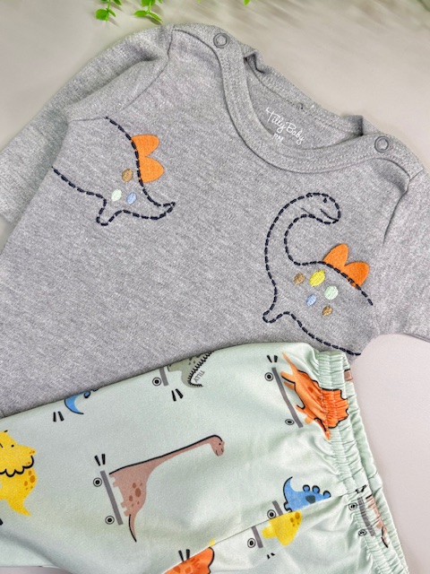 🦖 Conjunto Body + Calça Dinossauro Tilly| TAM: RN - Imagem 3
