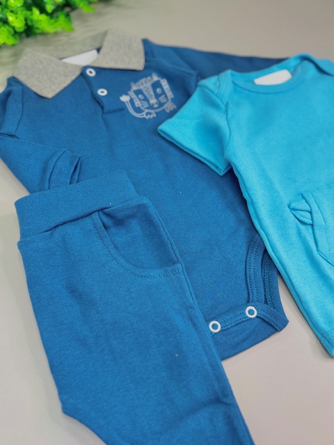 kit 4 peças Ursinho e Leãozinho-2 conjuntos bebe menino-M - Imagem 5