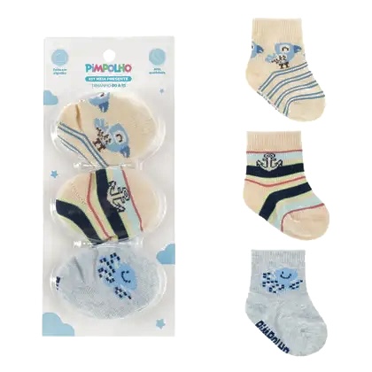 kit meia presente pimpolho-3pares/0-15 - Imagem 5