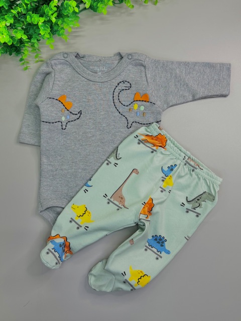 🦖 Conjunto Body + Calça Dinossauro Tilly| TAM: RN - Imagem 2