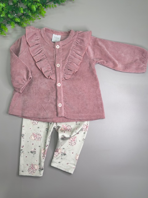 Conjunto Tilly Baby Blusa de Veludo Cotelê e Calça Estampada-TAM:M - Imagem 8