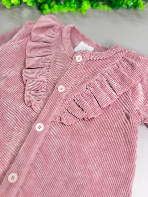 Conjunto Tilly Baby Blusa de Veludo Cotelê e Calça Estampada-TAM:M - Imagem 3