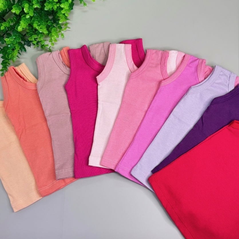 10 Regatas femininas-kit 10 peças - Cores Sortidas