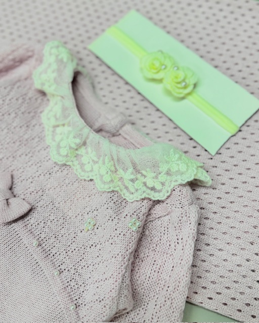 saida maternidade trico luxo-4 peças - Imagem 7