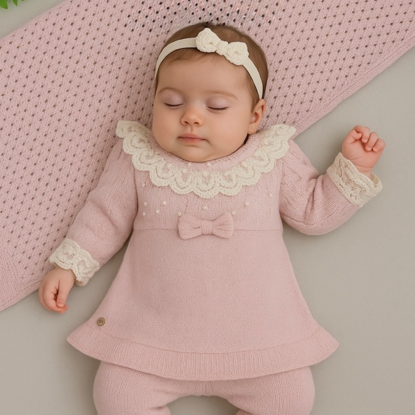 saida maternidade trico luxo-4 peças