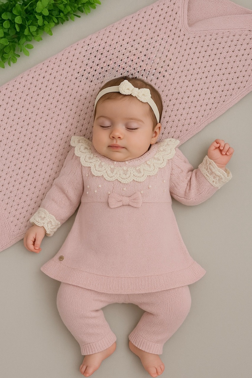 saida maternidade trico luxo-4 peças