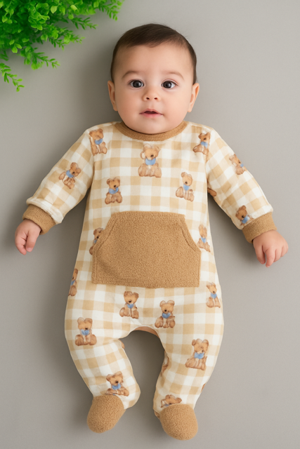 Macacão Plush com ursinho ted – RN-Tilly Baby