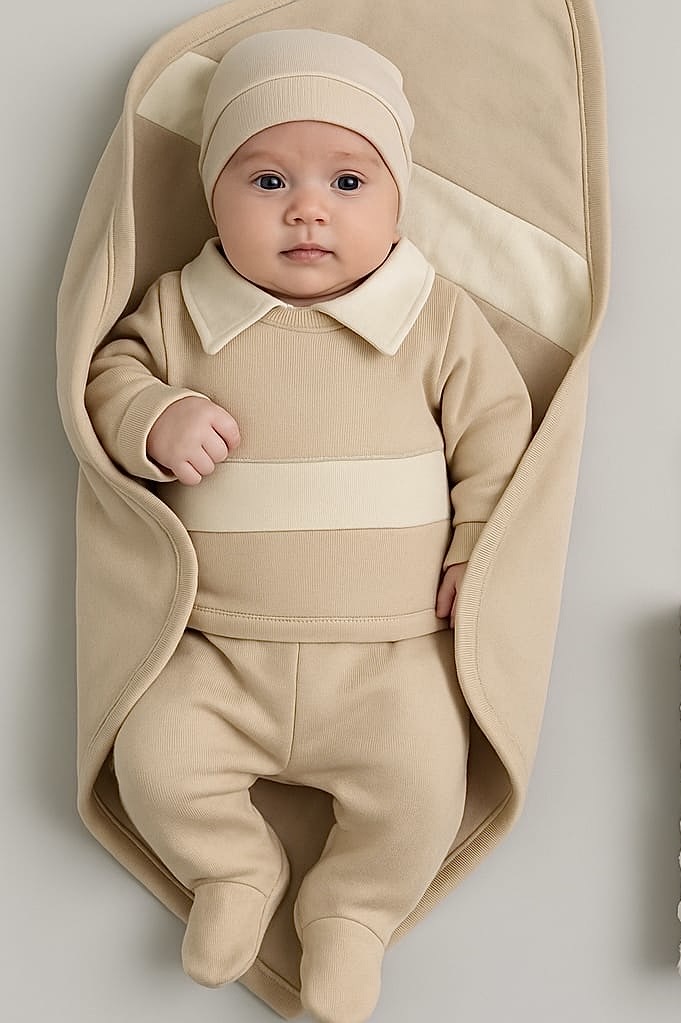 saida maternidade 5peças- menino RN - Imagem 5