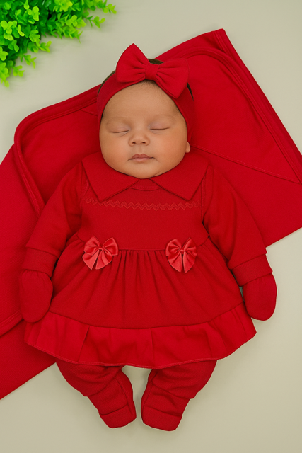 saida maternidade 5 peças-menina RN