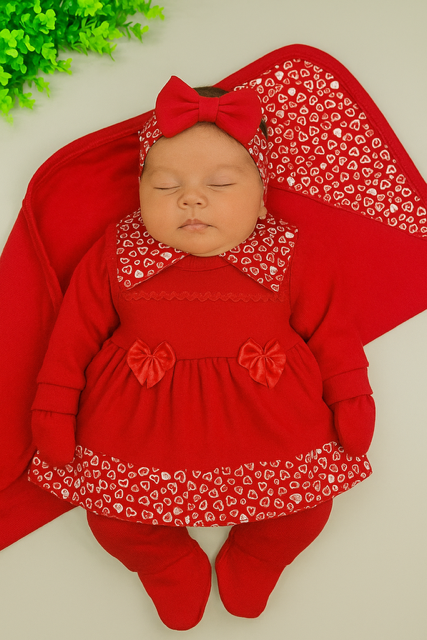 saida meternidade 5 peças-menina RN