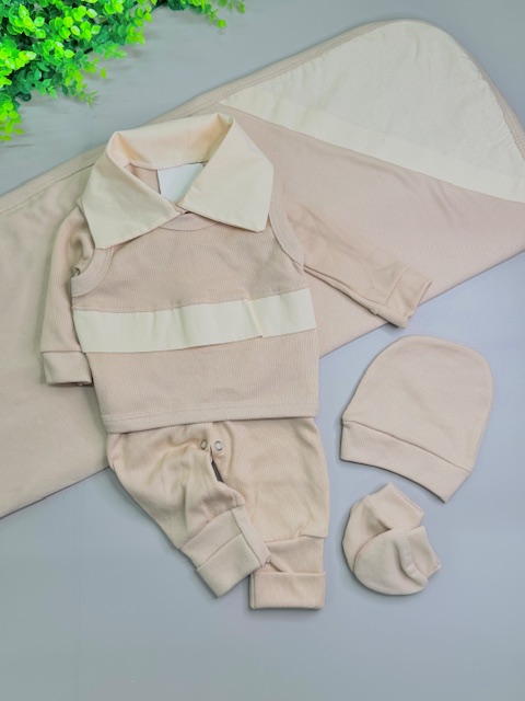 saida maternidade 5peças- menino RN - Imagem 4