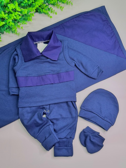 saida maternidade 5peças- menino RN - Imagem 3