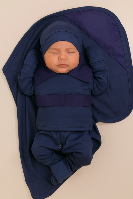 saida maternidade 5peças- menino RN - Imagem 7