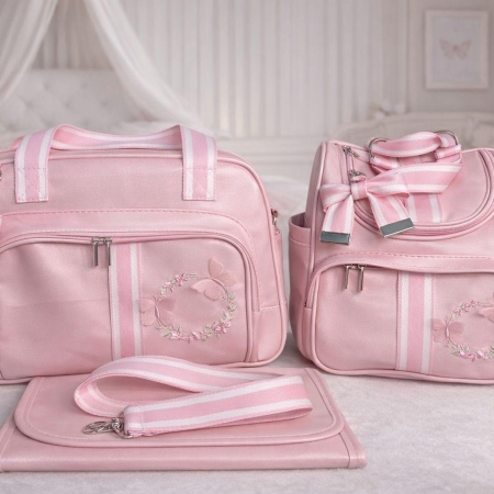 Kit bolsa maternidade luxo 3 peças