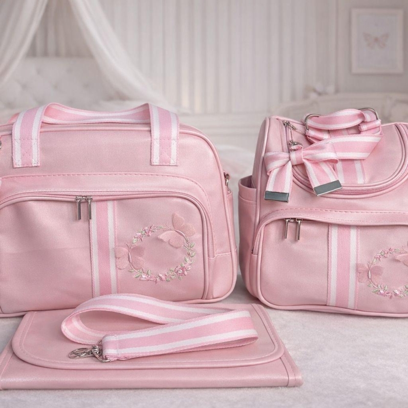 Kit bolsa maternidade luxo 3 peças